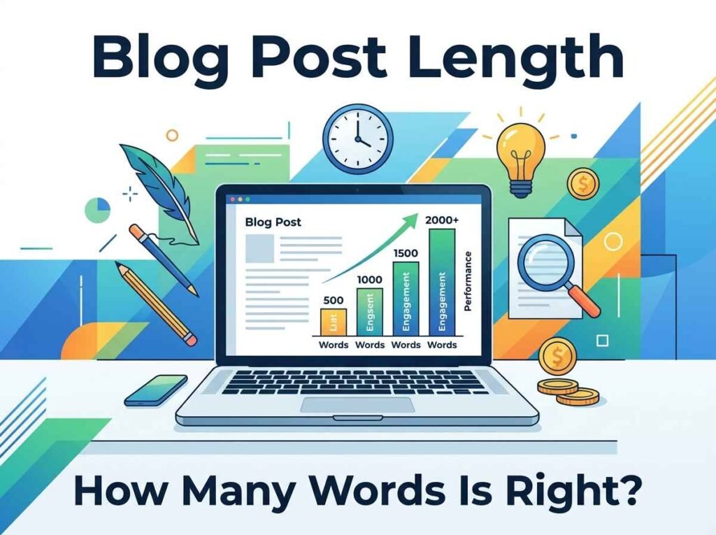 Writer checking blog post length with a word counter