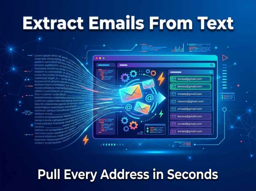 Email addresses being pulled out of a block of text