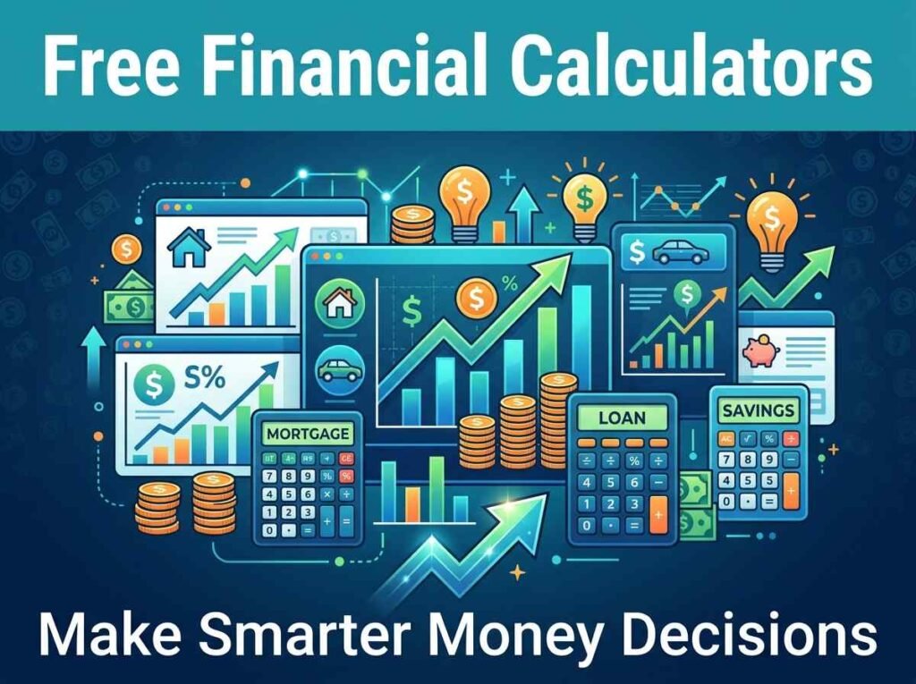 Free financial calculators for loans savings and percentages