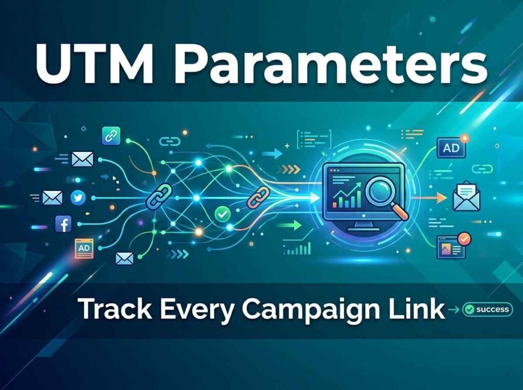 Example of a URL with UTM parameters for campaign tracking