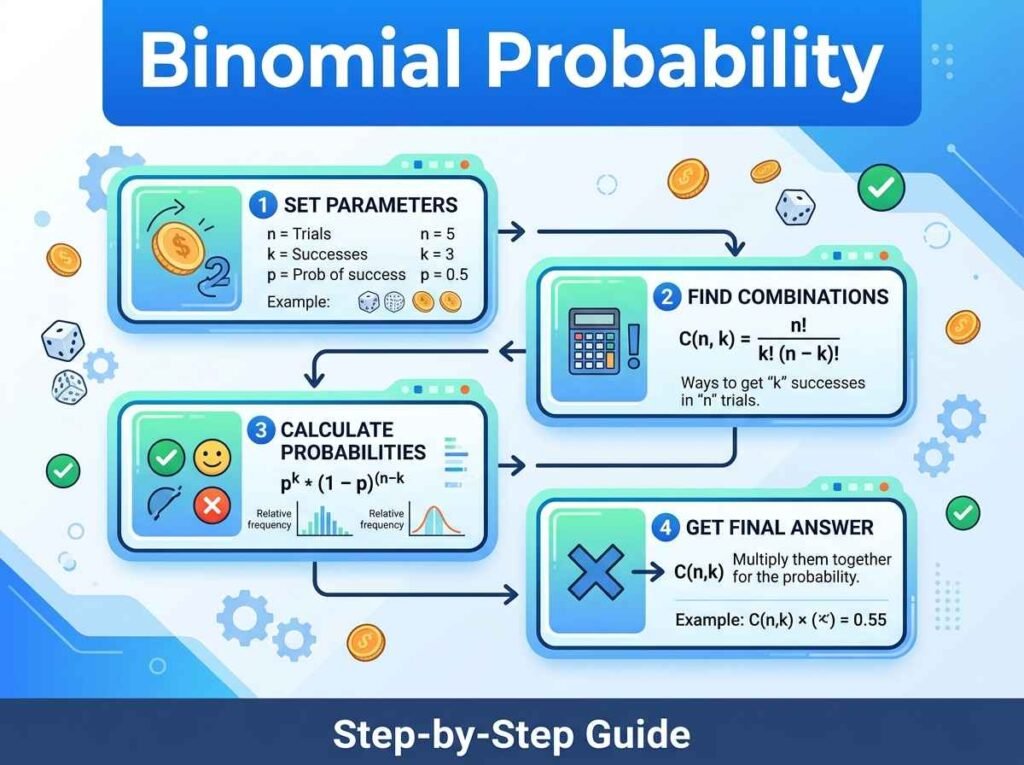 Binomial probability formula with a worked example